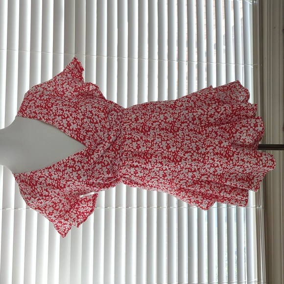 Pink Lily dress, small floral, ruffles, size small - Picture 2 of 15